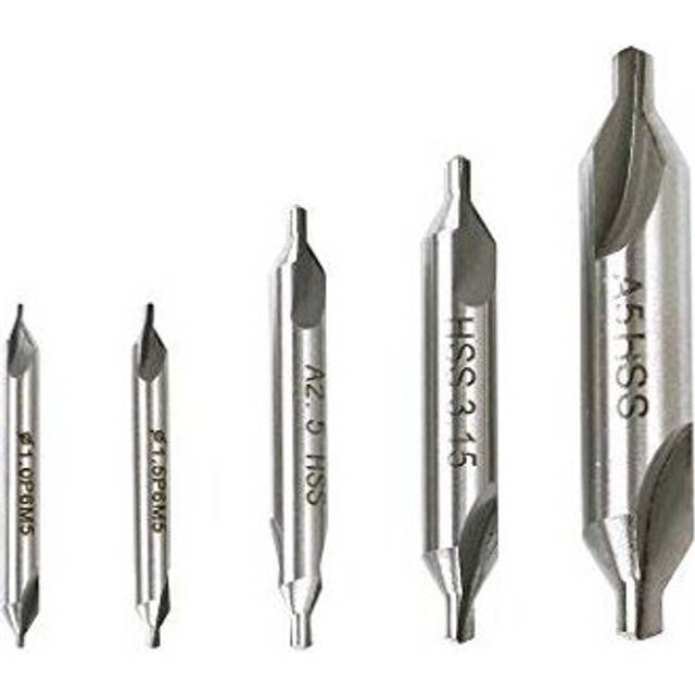 5pcs Center Spotting Drill Bit HSS Countersink Kit Metal Lathe Working Tools Set 60 Degree Combined Lathe Mill Bits Kits