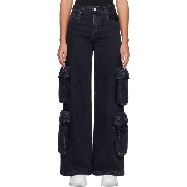 AMIRI Black Baggy Cargo Jeans - Faded Black - WAIST US 25