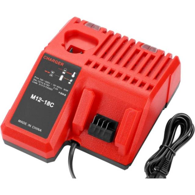 (EU Plug) 12/14.4/18V 3.0A Milwakee Dual Charger for Milwakee M12 M18 48-59-1812 48-59-1808 48-11-1811 48-11-1815 48-11-1820 48-11-1822 48-59-1813 Bat