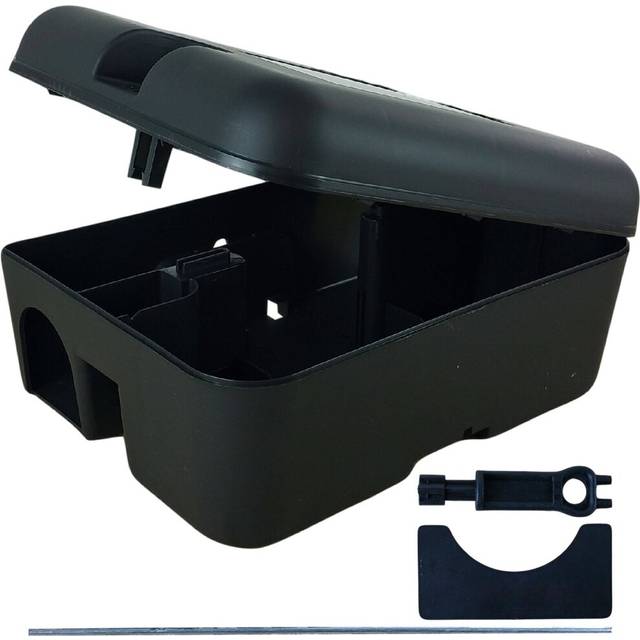 (Pack of 1) Roshield External Tamper-Proof Bait Stations for Rodent Control