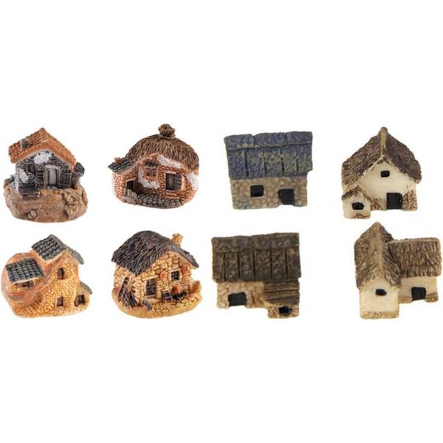 4 Pack Garden House Cottage Accessories For Mini Outdoor Decor