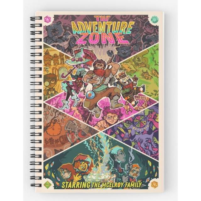 Spiral Notebook Adventure Zone Balance A5 120 Pages