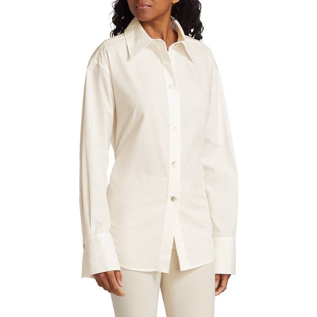 White Casual Long Sleeve Shirt