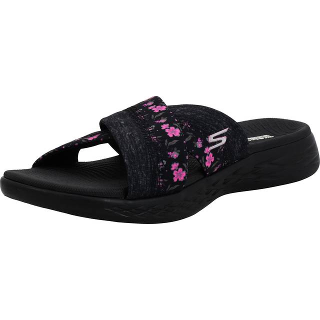 Skechers Women's Performance  On The GO 600 - Blooms Sandal  Black/Hot Pink  7 M US