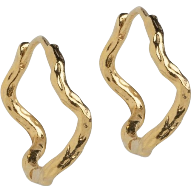 Enamel Holly Large Örhängen 18 kt. Guldpläterad Silver E311GM - Dam - 925 Sterling Silver - Gold