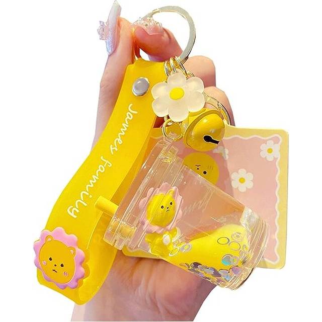 Cute Keychain Animal Liquid Floating Kawaii Keychains Backpack Pendant Charm Wristlet Key Ring for Girl Women