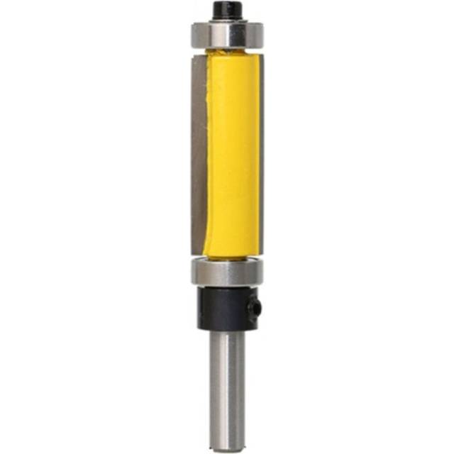 Double Bearing Trimming Knife Woodworking Milling Cutter, Style:1/4x1/2x38cm Yellow