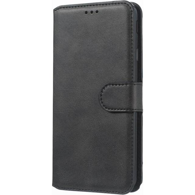 2PC Case For Huawei Honor 8A Cover Case Luxury Stand Wallet Magnetic Closure Flip Plain Vintage PU Leather Phone Bag