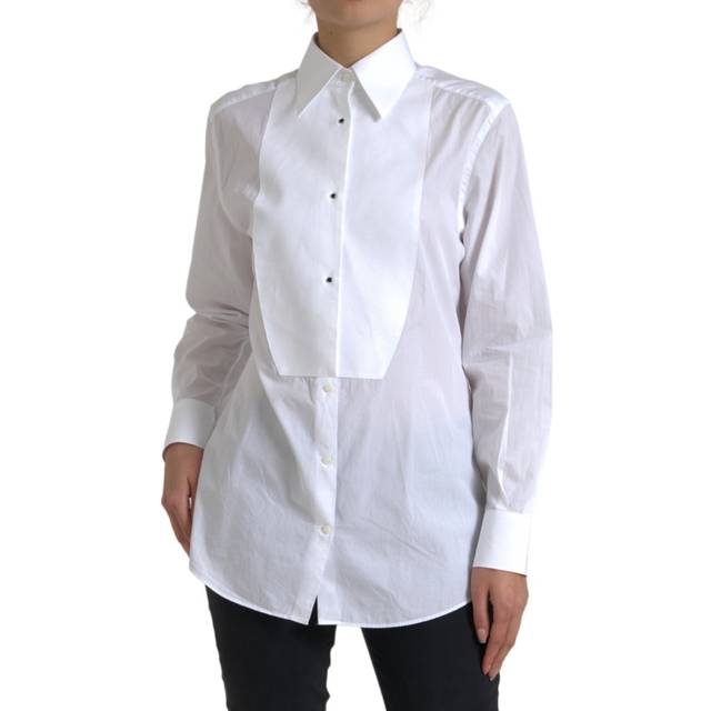 Dolce & Gabbana Cotton Collared Long Sleeves Shirt White - IT42|M