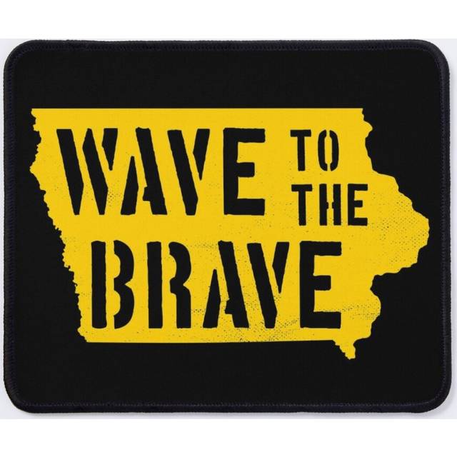 Mouse Pad Iowa Wave to the Brave Stencil Letter Childrens Hospital Football Fan 11.8 x 9.8 inch Computer Mat Gaming Office Mousepad
