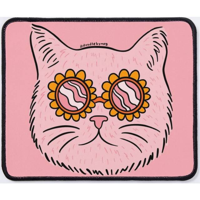 Mouse Pad Groovy Cat 11.8 x 9.8 inch Computer Mat Gaming Office Mousepad