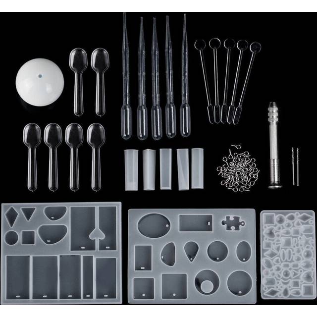25Pcs Resin Casting Molds Kit Silicone Making Jewelry DIY Pendant Craft Set