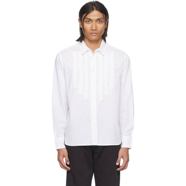 Universal Works White Frill Shirt - WHITE - XL