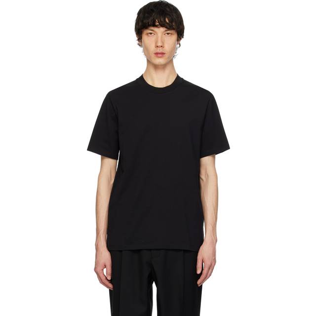 Jil Sander, Topp, Herr, S, Bomull, Svart Bomulls T-shirt - black (S)