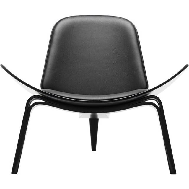 Carl Hansen & Søn CH07 fåtölj Thor 301 läder-svartlackad bok