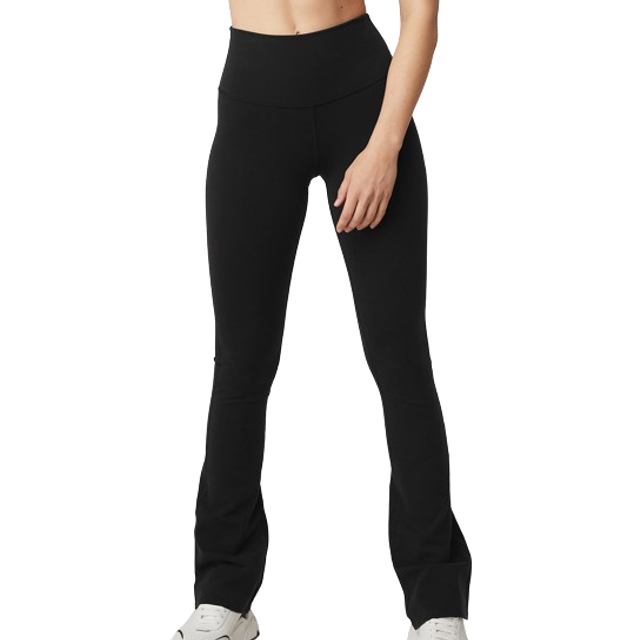 Alo Yoga Womens Black Airbrush Bootcut-leg High-rise Stretch-woven Leggings L - BLACK