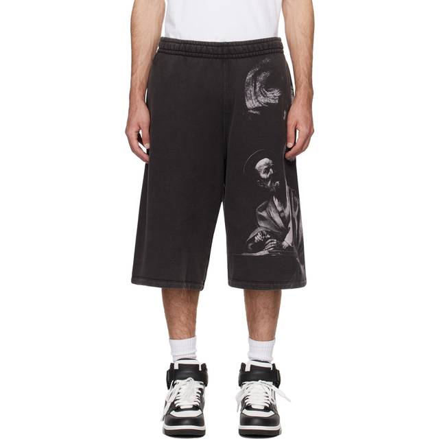Off White, Shorts, Herr, L, Bomull, S. Matthew Cotton Track Shorts - gray (L)