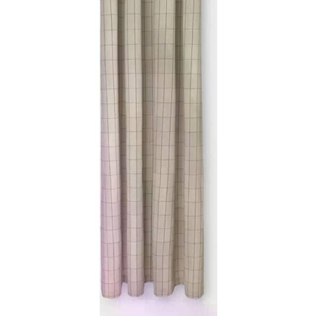 Ferm Living - Chambray Shower Curtain - sand/kariert/BxH 160x205cm (205.0 x 160.0 x 0.2cm)