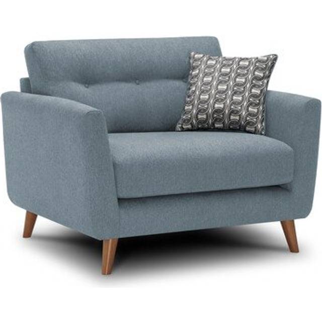 Rosa Denim Fabric Sofas - Loveseat - Evie Range - Oak Furnitureland