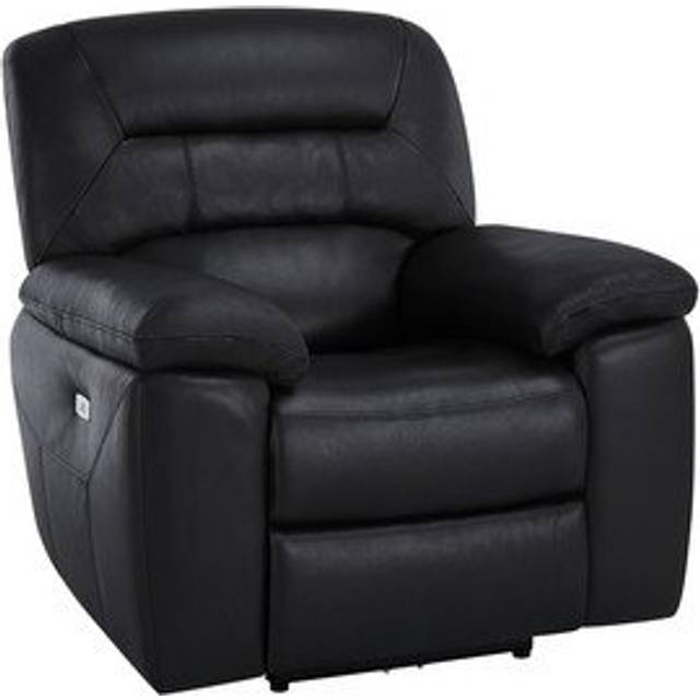 Black Leather Sofas - Electric Recliner Armchair - Hastings Range - Oak Furnitureland