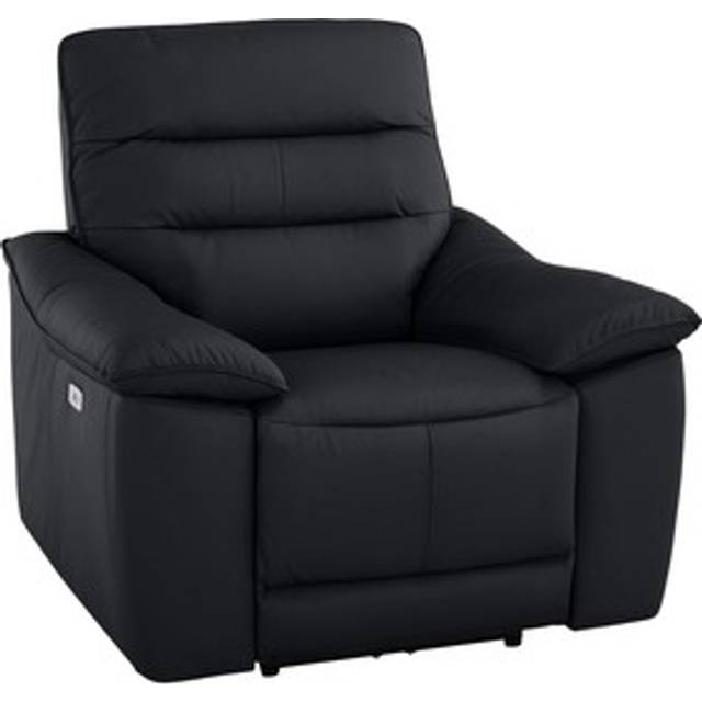 Black Leather Sofas - Electric Recliner Armchair - Carter Range - Oak Furnitureland