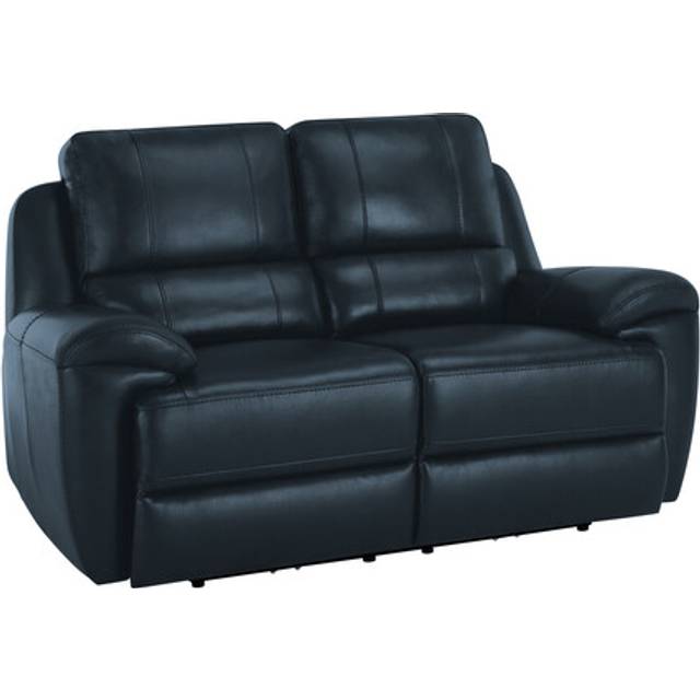 Blue Leather Sofas - 2 Seater Sofa - Austin Range - Oak Furnitureland