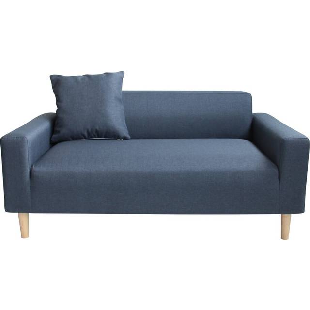 (Dark Grey) 2 Seater Compact Sofa in a Box, Grey, Wooden Legs