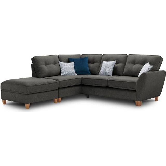 Charcoal Fabric Sofas - Corner Sofa Right Hand - Inca Range - Oak Furnitureland