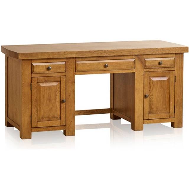 Handmade 100% Solid Rustic Oak Desks - Desk - Hercules Range - Oak Furnitureland