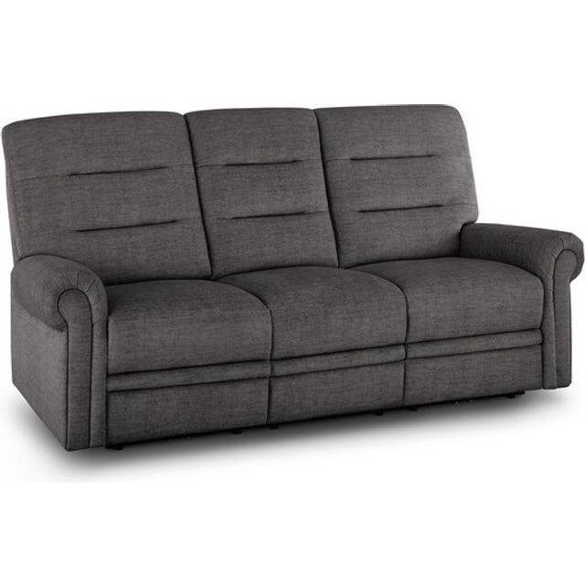 Plush Charcoal Fabric Sofas - 3 Seater Sofa - Eastbourne Range - Oak Furnitureland