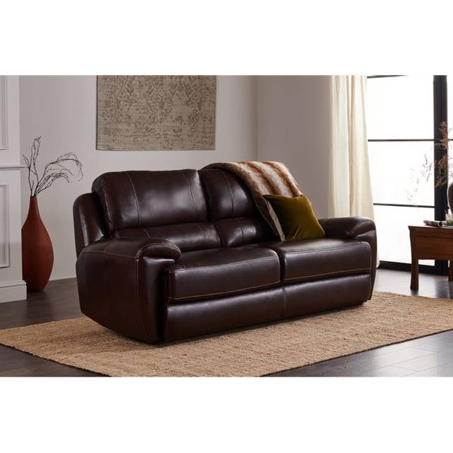 Two Tone Brown Leather Sofas - 3 Seater Sofa - Austin Range - Oak Furnitureland