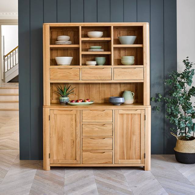 Natural Solid Oak Dressers - Large Dresser - Romsey Range - Oak Furnitureland