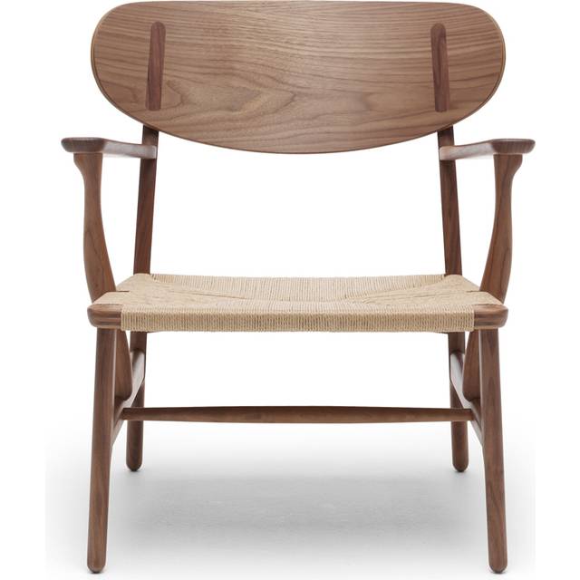 Carl Hansen & Søn CH22 fåtölj Klarlack valnöt-naturflätad