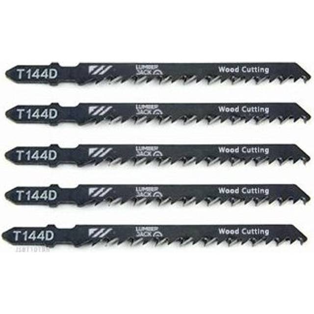 LUMBER JACK Jigsaw blades 5 piece set, High Carbon Steel T-Shank Jig saw blade HSS Assorted Professional 5 Pack for Bosch Dewalt Makita & Milwaukee