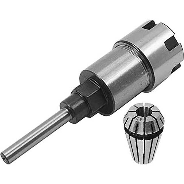 1/4 Inch Shank Router Collet Extension Rod with 6.5mm ER16 Spring Collet, Trimming Engraving Machine Extender Chuck Adapter Holder Set for Woodworking