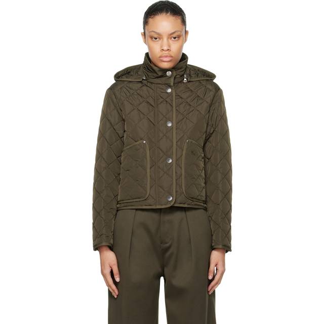 Burberry Khaki Quilted Jacket - DARK MILITARY KHAKI - XL