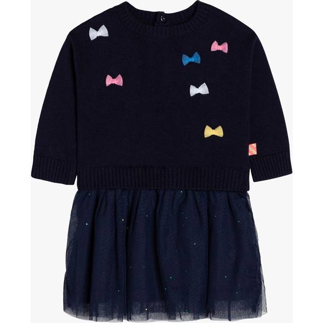 Billieblush Baby Bow Jumper Split Dress, Navy
