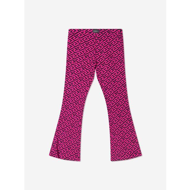 Versace Girls Flared Leggings - Pink Viscose - Size 10Y