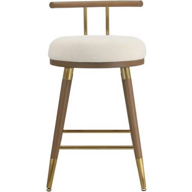 Juniper Counter Stool - Ash/Iron/Vegan Leather - L46 x W43.9 x H80 cm - White