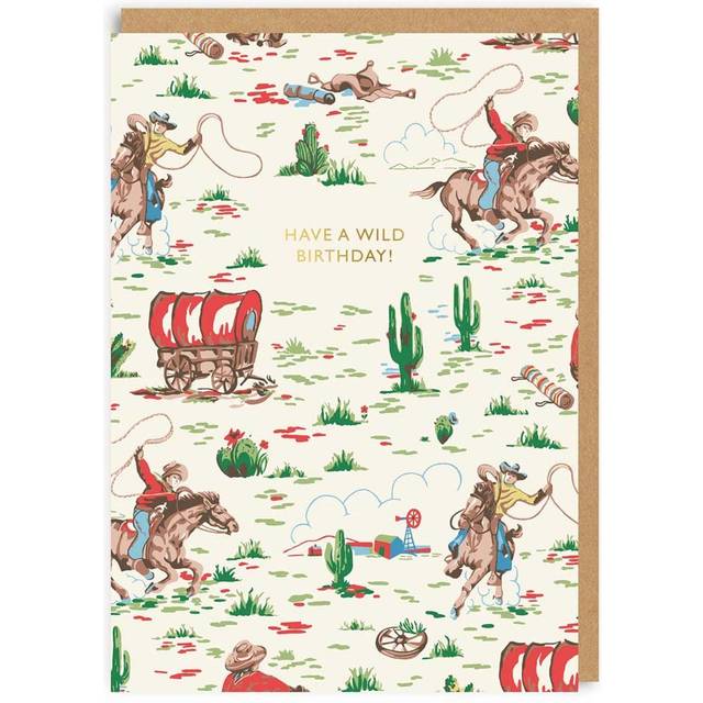 Birthday Card Cowboy Birthday Greeting Card