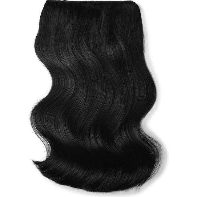 Clip In Hair Extensions 180-220g. 100% Remy Human Hair. Jet Black, 18" (180g)