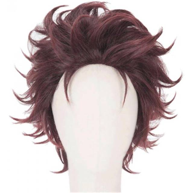 Auburn Short Y H Cos Wig Fiber Silk Wig Mesh With H Net