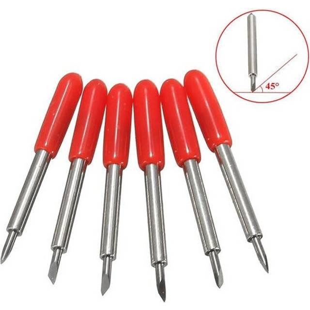 6pcs 45 Degree 23x2mm Cutting Plotter Blades Bit for Roland Vinyl Cutter Holder