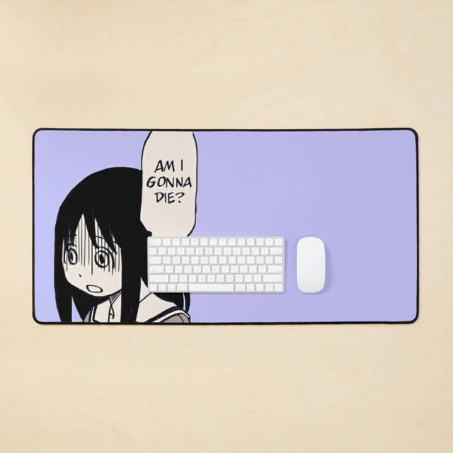 Desk Mat I draw osaka saying am i gonna die / azumanga daioh Large Gaming Mouse Pad 35x16 inch
