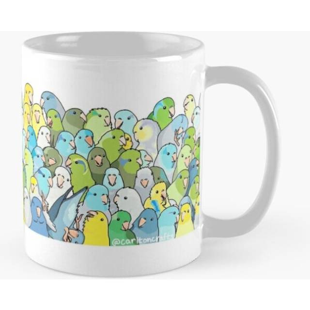 Mugs 11oz Parrotlet whole group shot Coffee Ceramic Mug Funny Anniversary Novelty Christmas Gift