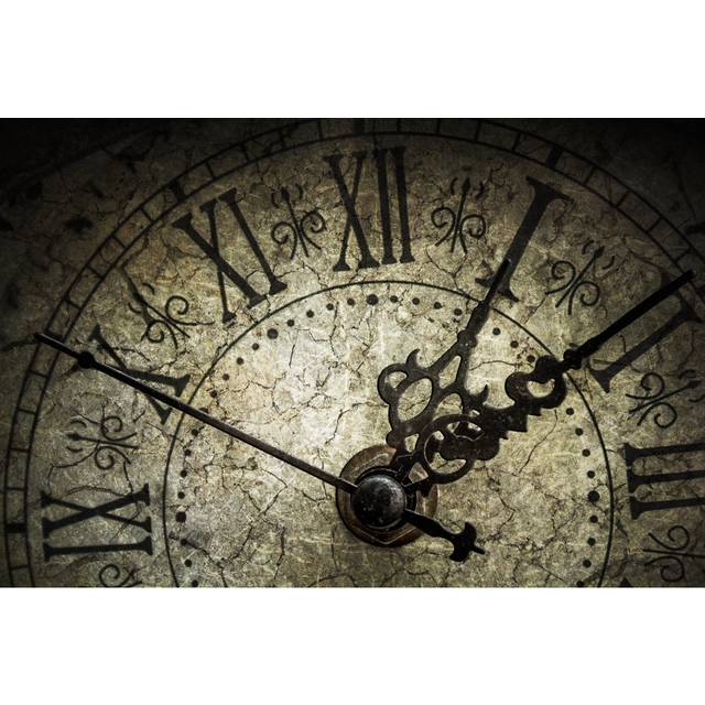 Antique Clock by Malekas85 - Wrapped Canvas Photograph (20cm H x 30cm W x 3.8cm D)