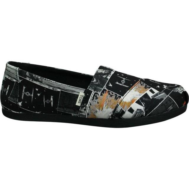 Toms Womens x Star Wars Black Espadrilles Canvas - Size UK 4