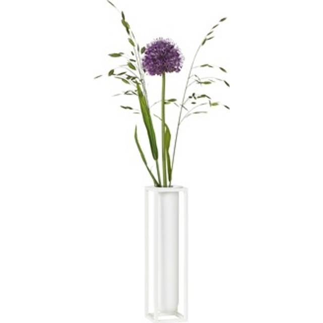 Audo Copenhagen - Kubus Vase - Vas - Flora White - 6x6x24 cm