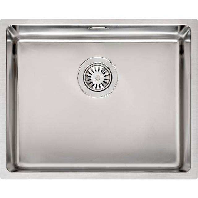 Reginox Houston Silver Single Square Bowl Sink 500 x 400mm - 44 x 54 x 200cm
