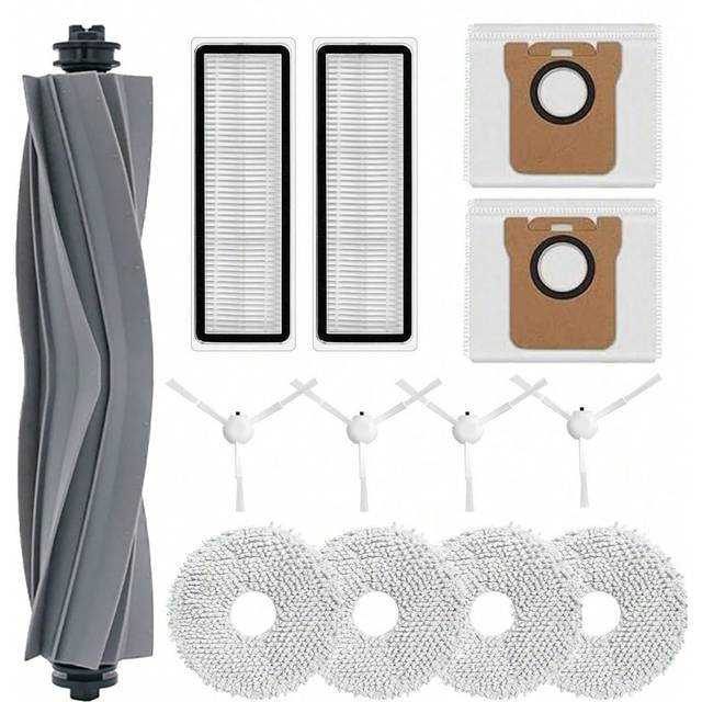 För Dreame L10s Ultra/ L10 Ultra, reservdelsset kompatibel med Xiaomi X10+ Robotdammsugare med 2 dammpåsar, 1 huvudborste, 4 moppdynor, 2 HEPA-filter, - kvantitet